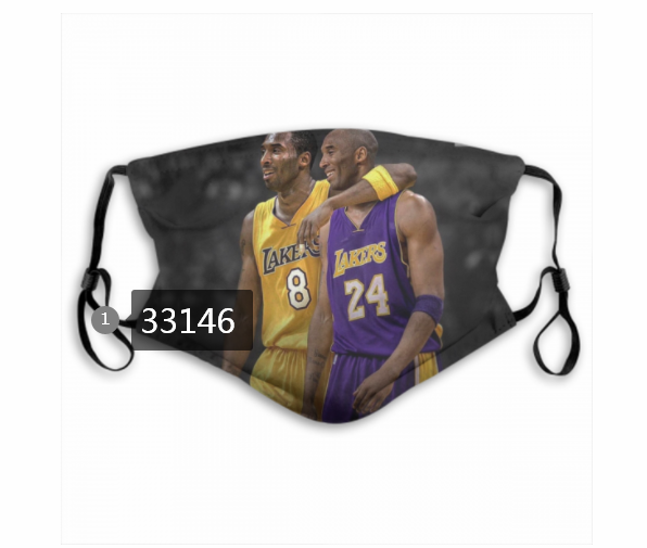 2021 NBA Los Angeles Lakers #24 kobe bryant 33146 Dust mask with filter